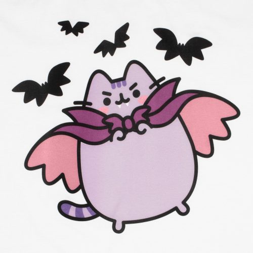 PUL034A Pusheen Vampire WhiteTee 2