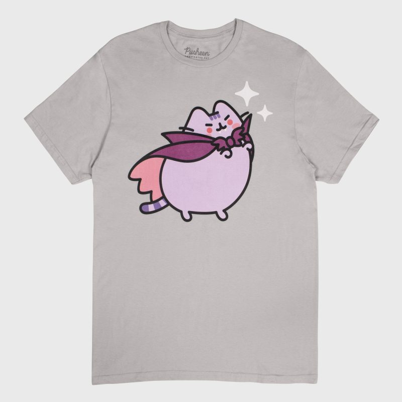 PUL040A Pusheen Vampire GreyTee 1