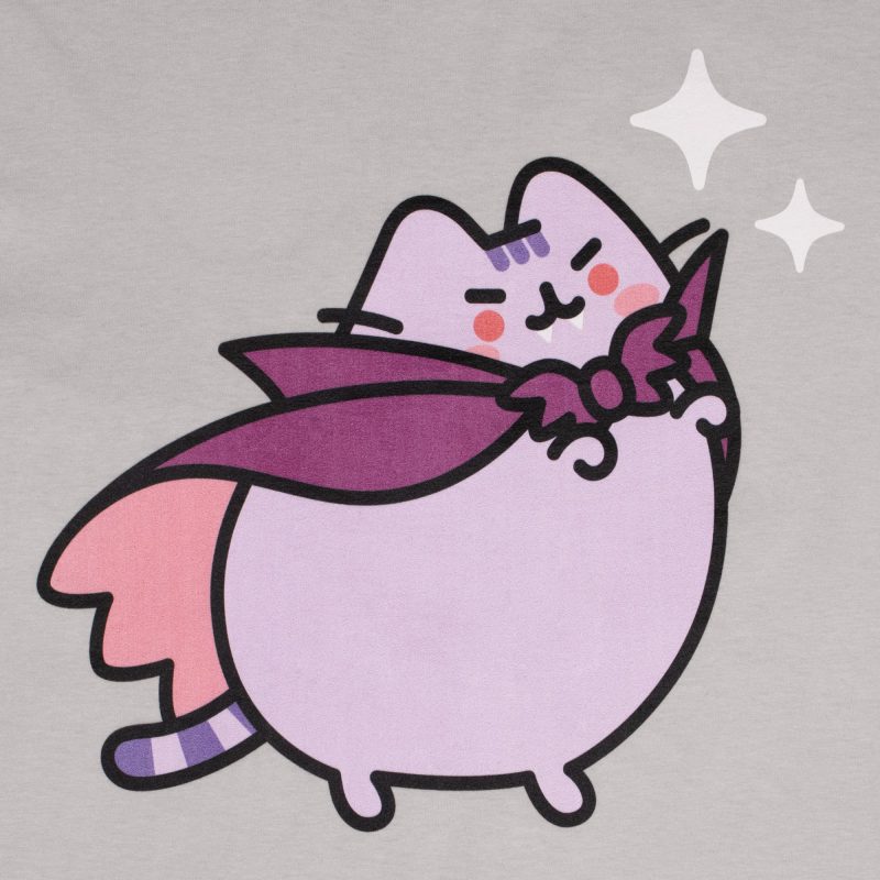 PUL040A Pusheen Vampire GreyTee 2