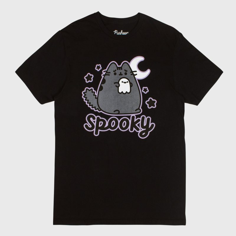 PUL133A Pusheen Spooky BlackTee 1