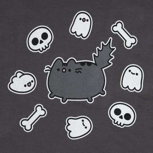 PUL134A Pusheen ScaredyCat GreyTee 2