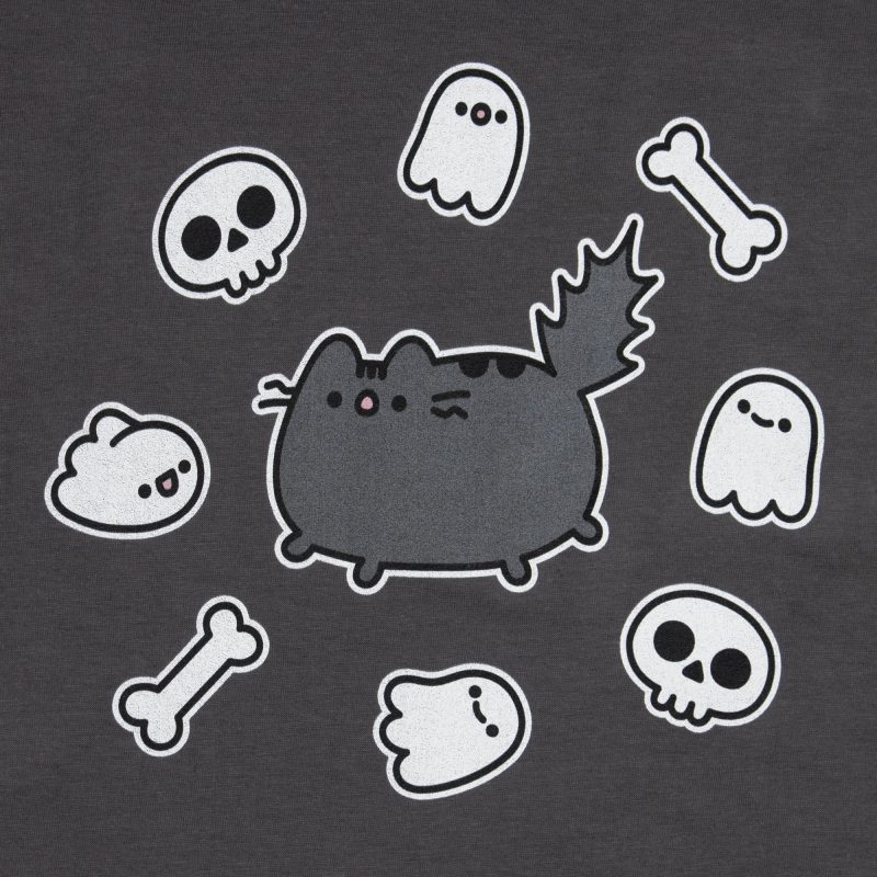 PUL134A Pusheen ScaredyCat GreyTee 2