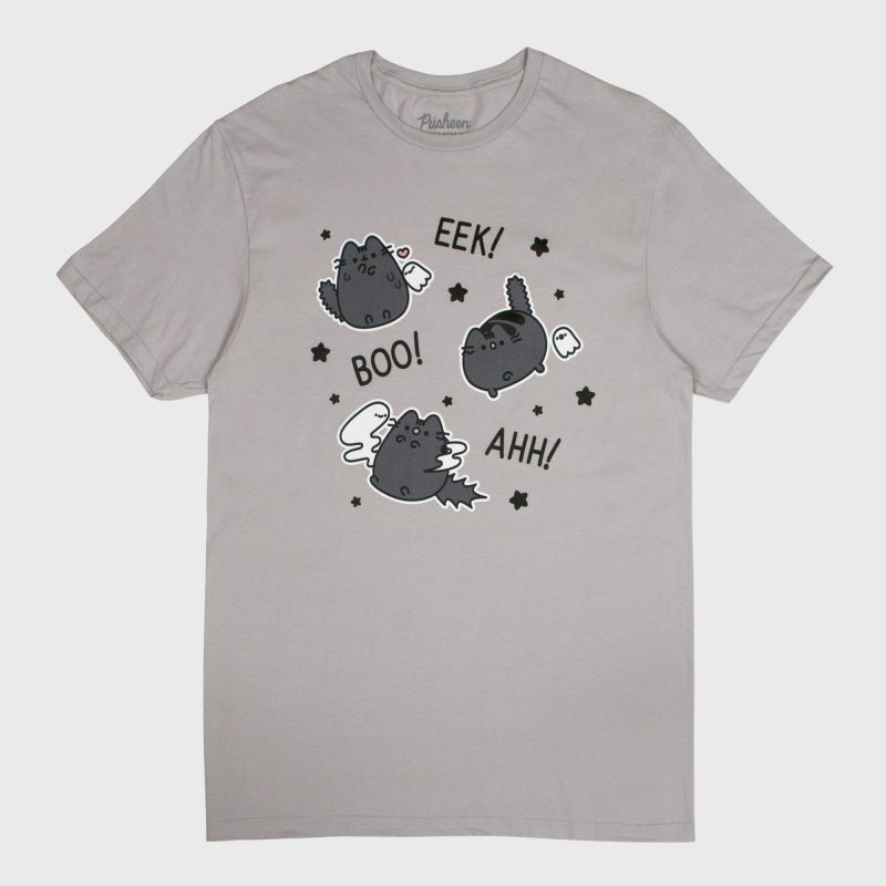 PUL135A Pusheen EekAah GreyTee 1