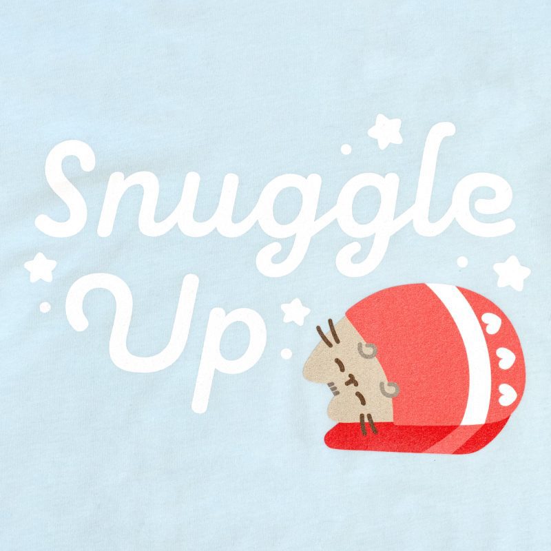 PUM134A Pusheen SnuggleUp BlueTee 2