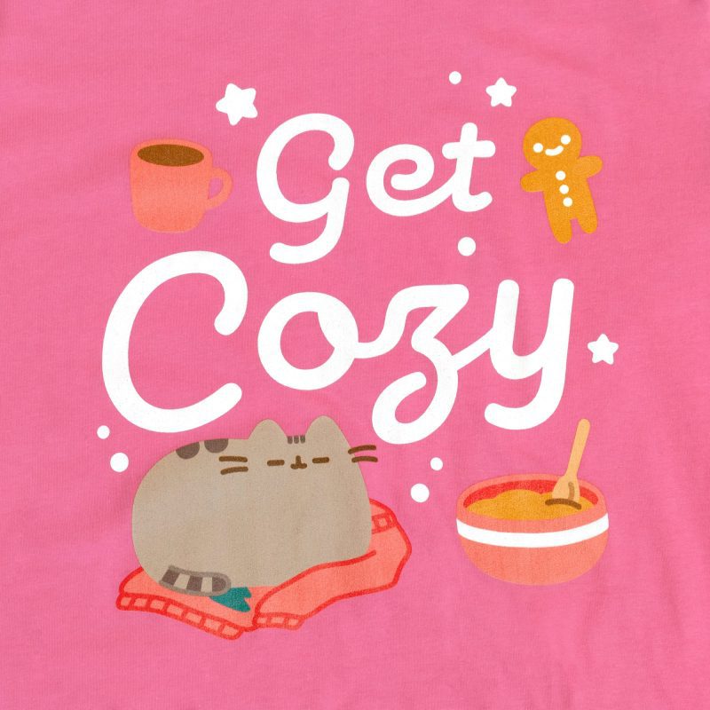 PUM135A Pusheen GetCozy PinkTee 2