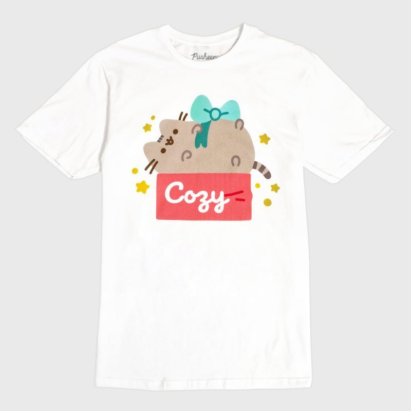 PUM137A Pusheen Cozy WhiteTee 1