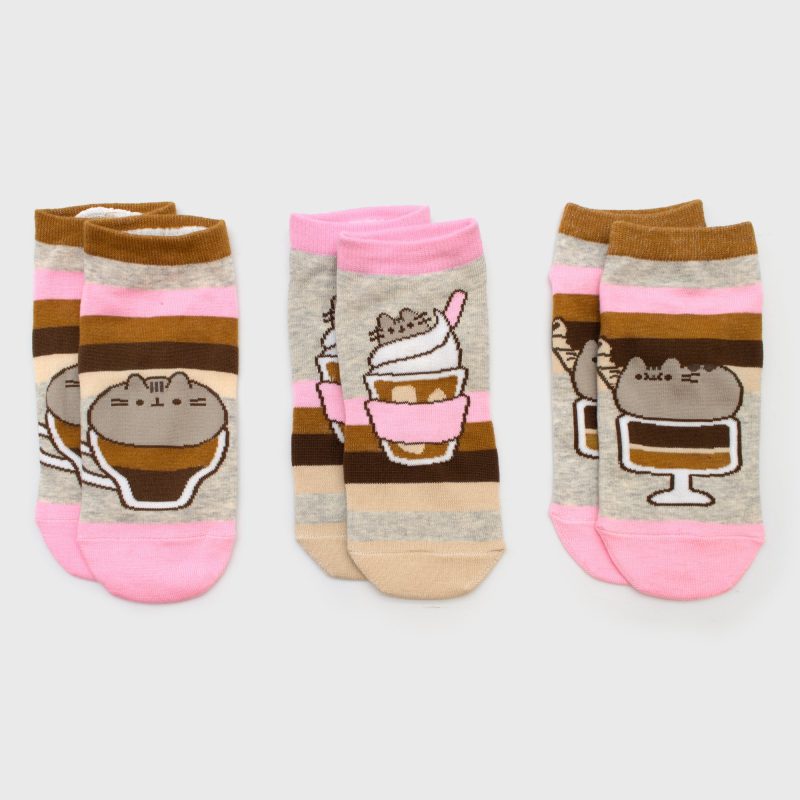 Pusheen 3pkAnkleSocks SweetTreats 02