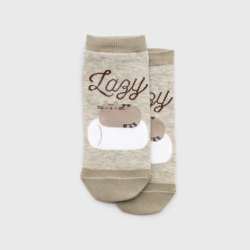 Pusheen LazyAnkleSocks Grey Grey