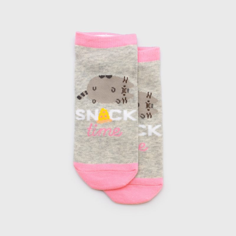 Pusheen LazyAnkleSocks Pink Grey